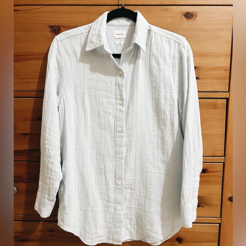 Aritzia Wilfred New Sail Button Gauze Button Up